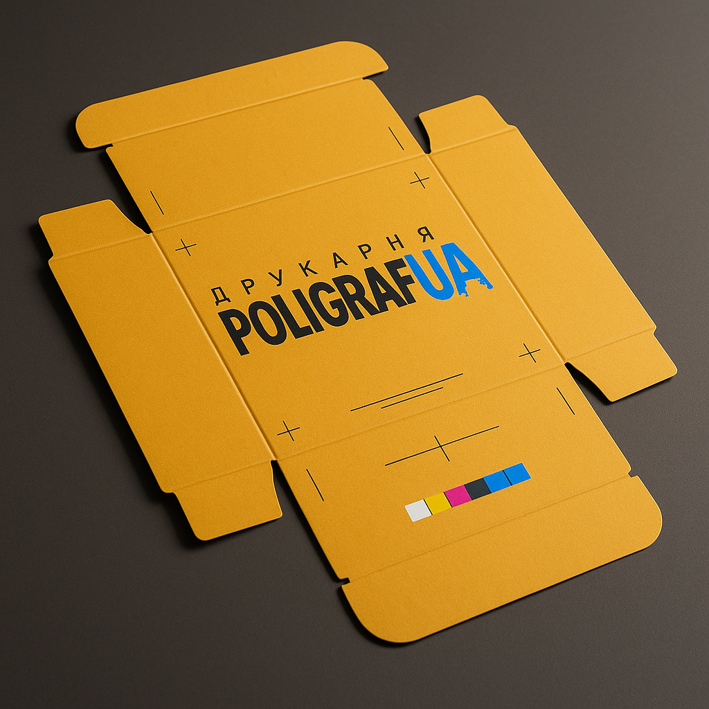 Розгортка коробки POLIGRAFUA з препрес-мітками