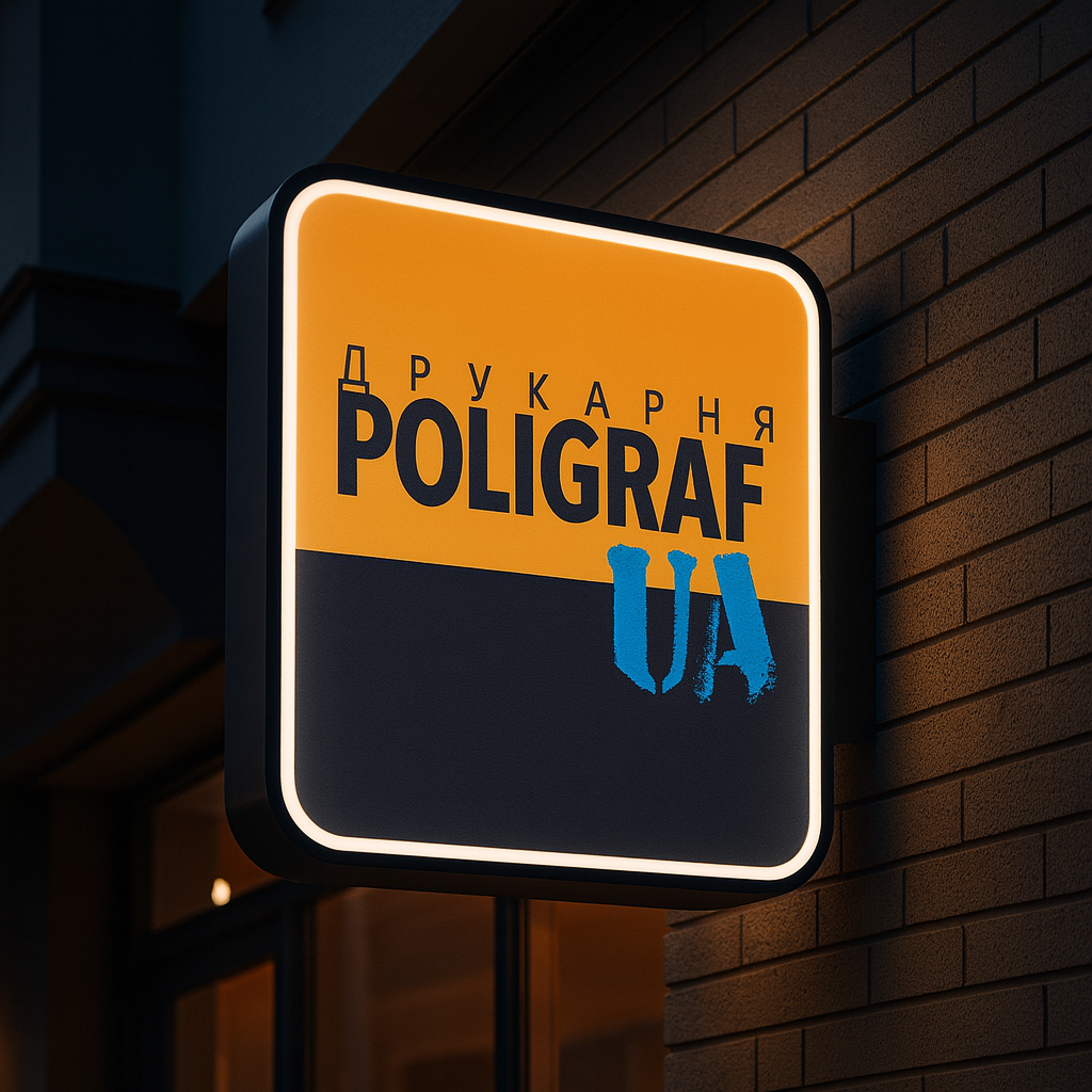 Світлова вивіска POLIGRAFUA